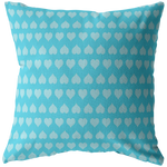 Personalize a Blue Heart Pillow