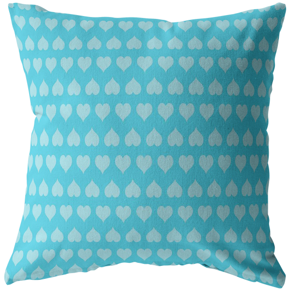 Personalize a Blue Heart Pillow