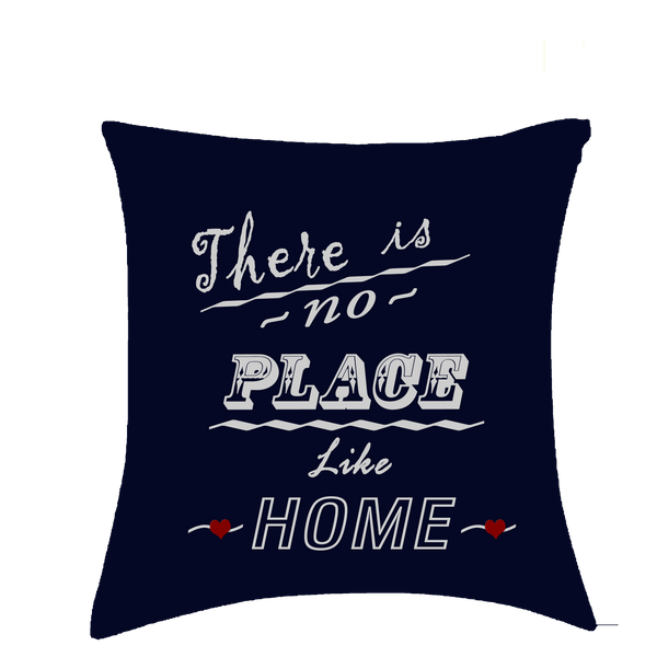 C)Personalize - NO PLACE LIKE HOME NAVY PILLOW/COVER