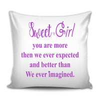 D)Personalize -BABY GIRL PILLOW/COVER
