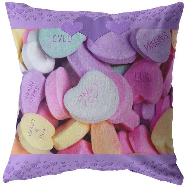 CANDY HEARTS-PILLOW